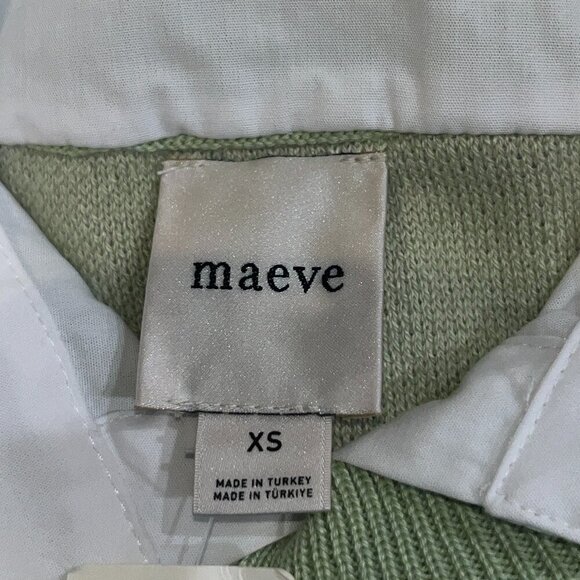 ANTHROPOLOGIE MAEVE NYC Graphic Twofer Sweater NEW WITH TAGS  Oversized - XS - Picture 9 of 14